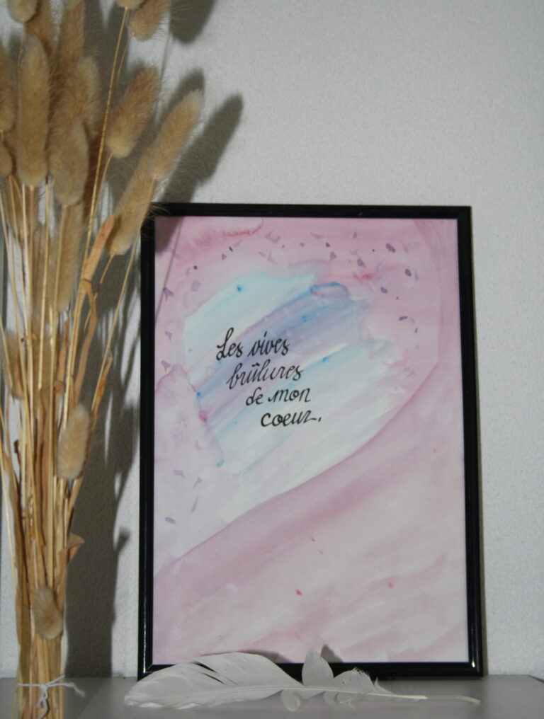 Les vives brûlures de mon coeur
