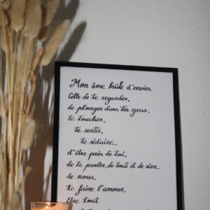 Mon âme brûle d’envies